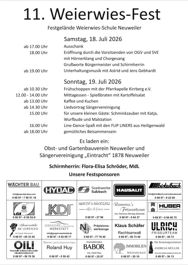 text-align: center; Weierwiesfest_2026 in Neuweiler